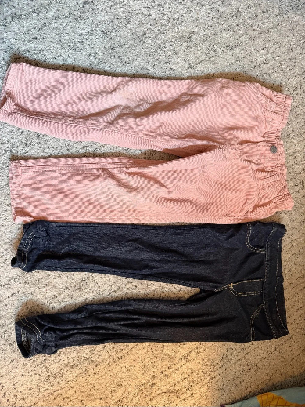 Gymboree Girls Pink Corduroy & Denim leggings Euc size 3 bundle lot